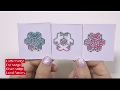 Özel TPU yamaları Glitter Badge Foil Badge