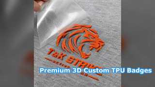 Premium Giyim Markası için Özel 3D TPU Rozetleri