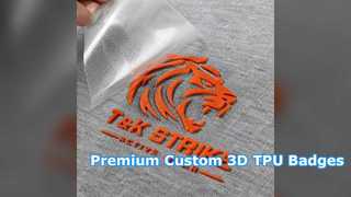 Premium Giyim Markası için Özel 3D TPU Rozetleri