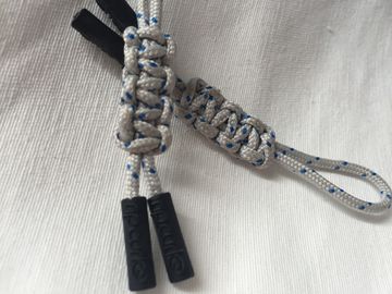 Özelleştirilmiş El Yapımı Paracord Fermuar Üç Renkli TPU Enjeksiyon Çekin