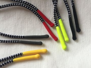 2mm Polyester Elastik Kablo ile Renkli Silikon Kauçuk Fermuar Çektirme