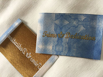 Yaygın Damask Dokuma Etiketleri, Dijital Baskı Logosu Saten Dokuma Etiketleri
