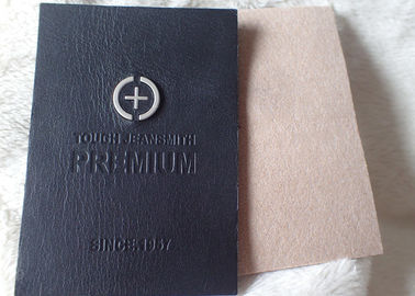 Profesyonel Jeans Deri Yama Etiketleri, Metal Logo&#39;lu Kot Pantolon Deri Patch