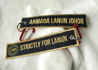 2.5 cm 3D Altın Nakış Logo Anahtarlık