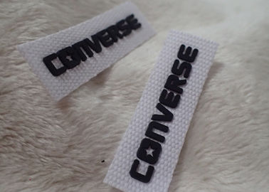 Converse 3D Silikon Logo Yamalar, Giyim Boyun Etiketi İçin Siyah Yumuşak