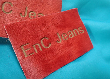 Kişiselleştirilmiş Metal Logo Gerçek Damgalı Deri Etiketler ve Etiketler