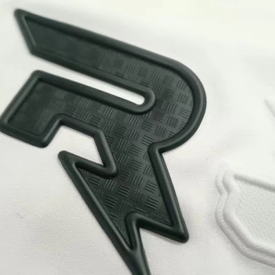Özel TPU 3D Siyah Etiket Çıkartılmış Isı Baskı Etiketi Jersey için TPU Baskı Yamaları