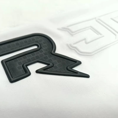 Özel TPU 3D Siyah Etiket Çıkartılmış Isı Baskı Etiketi Jersey için TPU Baskı Yamaları