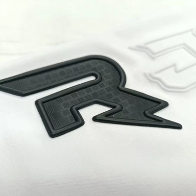 Özel TPU 3D Siyah Etiket Çıkartılmış Isı Baskı Etiketi Jersey için TPU Baskı Yamaları
