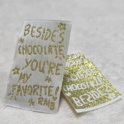 Özel Özel Giysi Dokumalı Etiketler Üretici Saten Asma Etiketleri Marka Logo Çaplı Pamuk Rezil Poliester Giysi