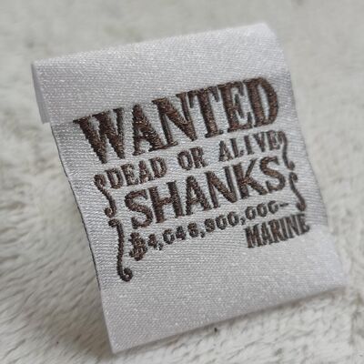 Wholesale Garment Woven Labels on Neck Manufacturer Custom Logo Clothing Brand Label for Clothes Use