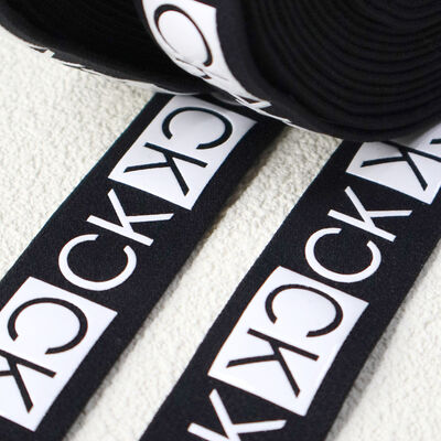 Silicone Printed Elastic Webbing Tape - Custom Logo Branded Elastic Band for Apparel & Bag Accessories