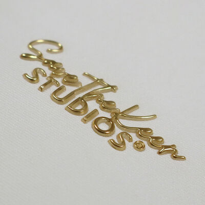 Özel Altın TPU Sıcaklık Aktarım Logo 3D Giyim için Çıkartma Aktarım Etiketi