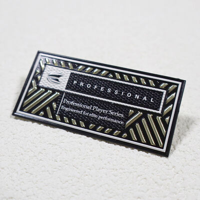 Özel TPU Yüksek Frekanslı Yama - Spor kıyafetleri için Metallik Altın ve Siyah Profesyonel Oyuncu Serisi Rozeti