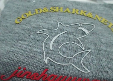 3D Kabartmalı Renkli Serigrafi Etiketleri Ile Sıcak Erime Tutkal Isı Basın Için T Gömlek