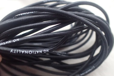 Renkli 2.5MM Yuvarlak Elastik Kordon, Elastik İp Üzerine Serigrafi Logosu