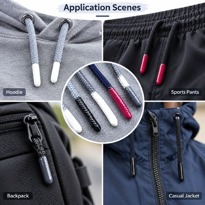 Çizgiler için özel yumuşak silikon agletler Hoodie ipleri ve giyim aksesuarları