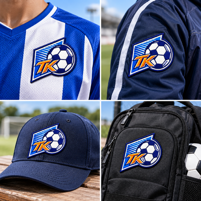 Custom Embroidered Football Patches with Team Logo for Jerseys and Sportswear