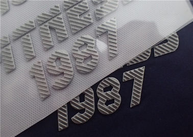 Yükseltilmiş Dimi Flaş Gümüş Yüzey Isı Transferi Logosu Üç Boyutlu Efekt