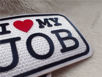 Zarif Özel Giyim Yamalar Sloganı Logo I LOVE MY JOB Peluş Kromatik Akın