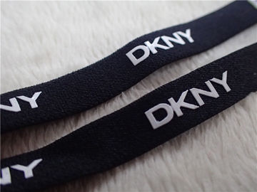 Siyah İç Çamaşırı Elastik Bant Baskı Beyaz Silikon Logo Çevre Koruma
