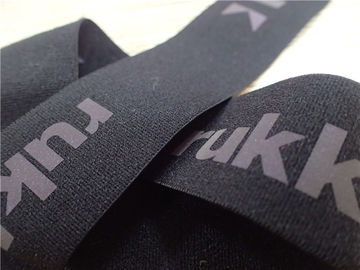 Polyester Elastik Dokuma / Giyim Elastik Bandında Isı Transferi Logosu