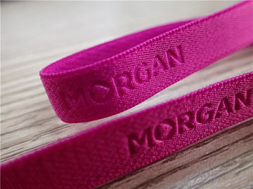 İç Çamaşır İçin Dokuma Üzerinde Pembe Yumuşak Elastik Bant Yüksek Frekanslı Moda 3D Veya Logo