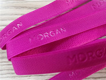 İç Çamaşır İçin Dokuma Üzerinde Pembe Yumuşak Elastik Bant Yüksek Frekanslı Moda 3D Veya Logo