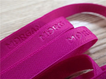 İç Çamaşır İçin Dokuma Üzerinde Pembe Yumuşak Elastik Bant Yüksek Frekanslı Moda 3D Veya Logo