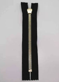 Çantalar İçin Altın Renkli Dişler Metal Fermuarlar / Ağır Hizmet Tipi Metal Fermuarlar