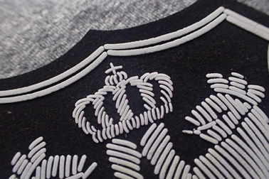 Köpüklü Giyim Mikrofiber Kauçuk Logo Yamaları