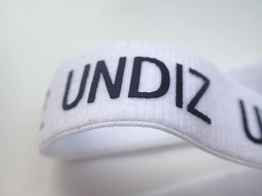 Elastik Dokuma Bandı Özel Tasarım Üzerine Baskılı Silikon Logo