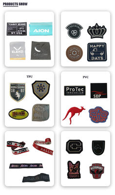Giyim İçin Kişiselleştirilmiş 3D Logo TPU Rozeti Özel Baskılı Etiket