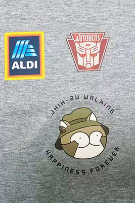 Özel Etiket Isı Transferi Yamaları Vinil Uygulamaları DIY Aplikler Giyim Üzerine Termal Baskı