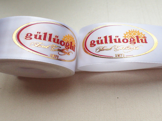 Serigrafi Baskılı Logolu Konfeksiyon Dokuma Polyester Kumaş Bant