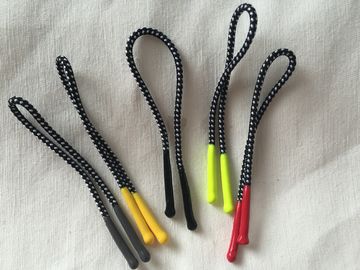 2mm Polyester Elastik Kablo ile Renkli Silikon Kauçuk Fermuar Çektirme