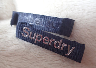 Superdry 3D Yüksek Frekanslı Gümüş Logo Giyim Boyun Etiketi Ceketler için