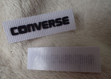 Converse 3D Silikon Logo Yamalar, Giyim Boyun Etiketi İçin Siyah Yumuşak