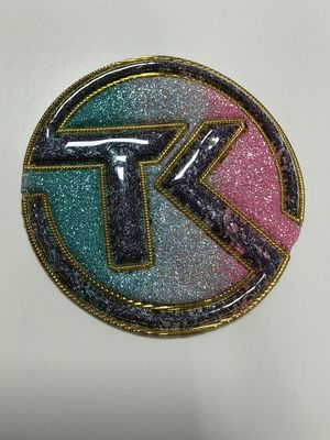 Mor Tasarımlı Isı Transferi Özel Gökkuşağı Renkli Holografik Efekt Metalik Yumuşak TPU Yamalar Kot Pantolon Üzerine