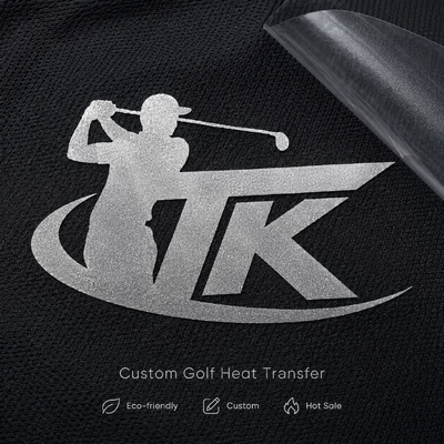 Spor Giyim, Sokak Giyim, Polo Tişörtler, Ceketler için Özel Metalik Isı Transfer Etiketleri Golf Logosu Transferi OEM ODM Çevre Dostu Özel Üretim