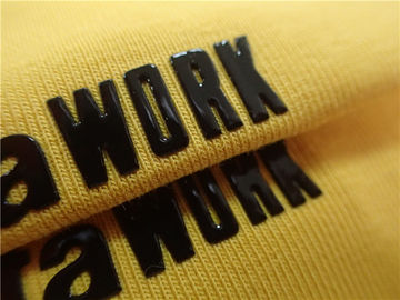 Spor Parlak Siyah Silikon Logo için Moda Isı Transferi Etiketleri