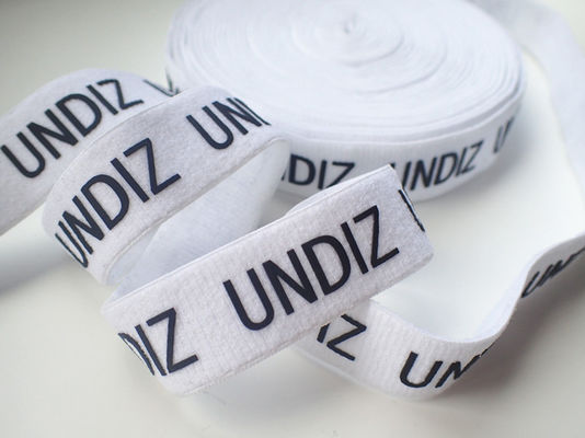 Elastik Dokuma Bandı Özel Tasarım Üzerine Baskılı Silikon Logo